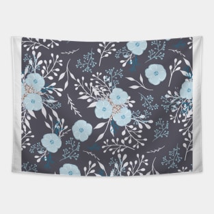 Navy Blue Garden Tapestry