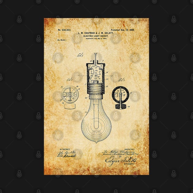 Vintage Light Bulb Patent by JoolyA