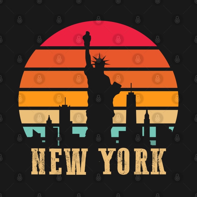 Retro sunset New York by Syntax Wear