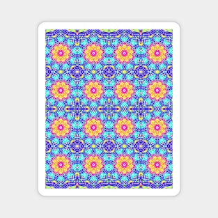 Psychedelic Floral Pattern Magnet