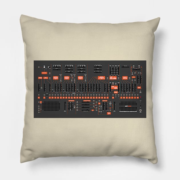 ARP 2600 - Orange/Grey - No Keyboard Pillow by RetroFitted