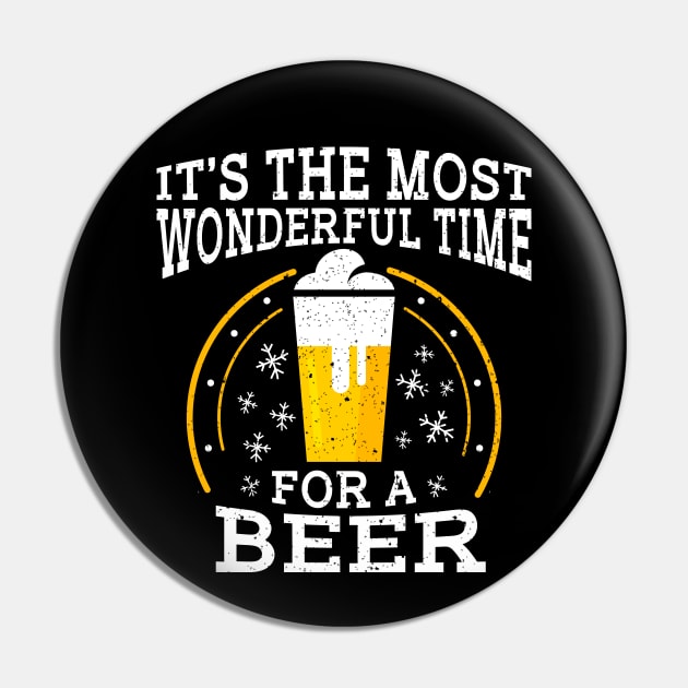 Its The Most Wonderful Time For A Beer Pin by stuffbyjlim