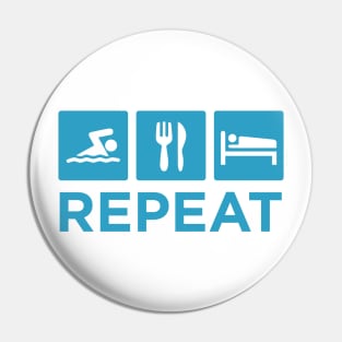 Swim Eat Sleep Repeat Gift Pin