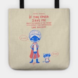 Save me - Aimee Mann - Cartoon super hero version with lyrics Tote