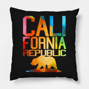 Vivid Colors - California Republic Bear Pillow