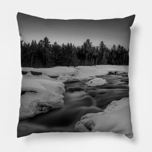 The Quiet Elegance of Pabineau Winter Flow V5 Pillow