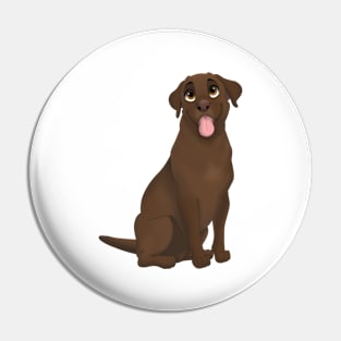 Chocolate Labrador Retriever Dog Pin