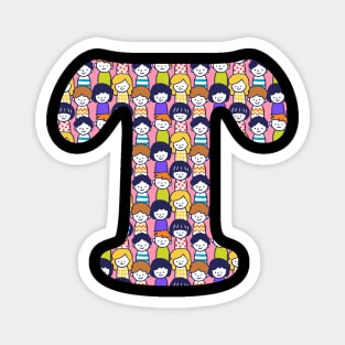 Monogram Letter T Magnet