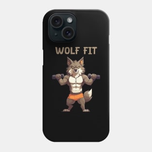 Wolf fit for gym Phone Case