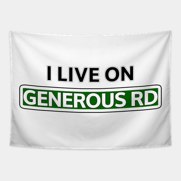 I live on Generous Rd Tapestry by Mookle