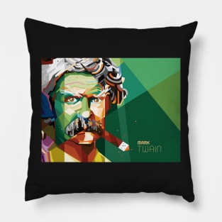 Mark Twain Pop Art Pillow