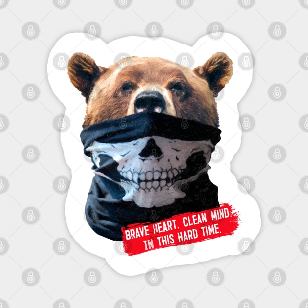 Masked bear Magnet by Nazar