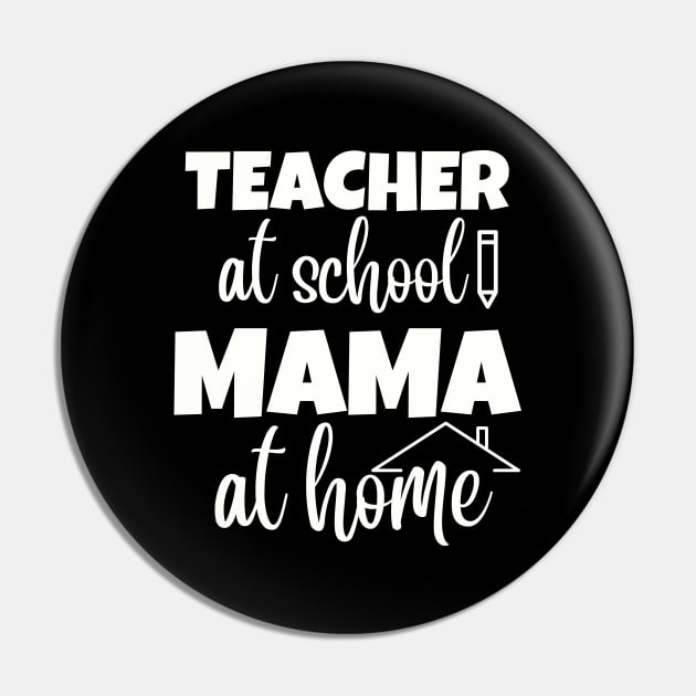 Teacher at school Mama at home Mothers Day Womens Day Teachers Day Pin by Rechtop