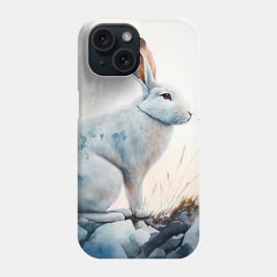 Arctic Hare- Watercolor Paint Phone Case