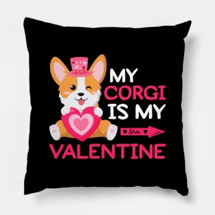 My Corgi Is My Valentine Pillow