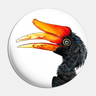 Rhinoceros hornbill bird Pin