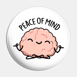 Peace Of Mind Funny Brain Meditation Pun Pin