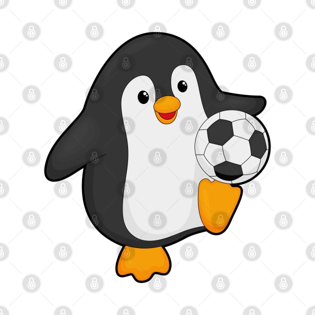 Penguin Soccer player Soccer ball by Markus Schnabel