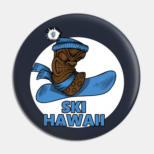 Ski Tiki Pin by inkninja