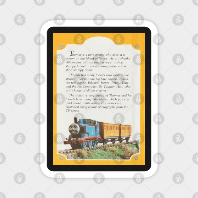 Thomas the Tank Engine Vintage Stamp - Thomas Ladybird Blurb Magnet by sleepyhenry