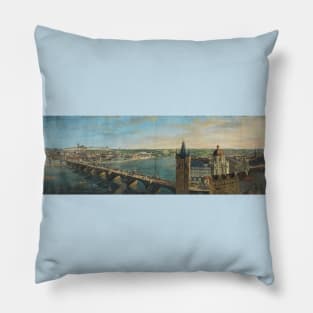 Panorama of Prague by Christian Ezdorf Pillow