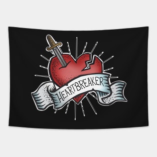 Heartbreaker Traditional Tattoo Tapestry