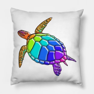 Rainbow Turtle Pillow