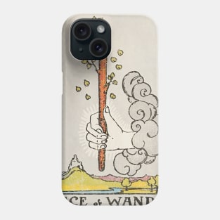 Ace of wands (distressed) Phone Case