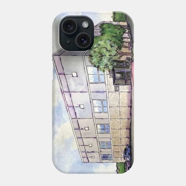 The Office Pam's Watercolor of Dunder Mifflin Phone Case by robin