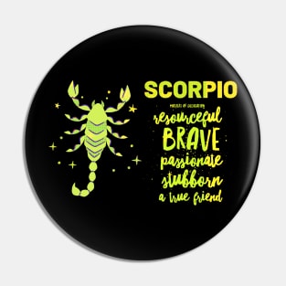 SCORPIO Masters of Dedication Pin