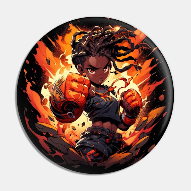 MMA Girl Fighter Pin by Genbu