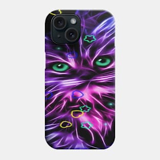 Neon Kitten Phone Case