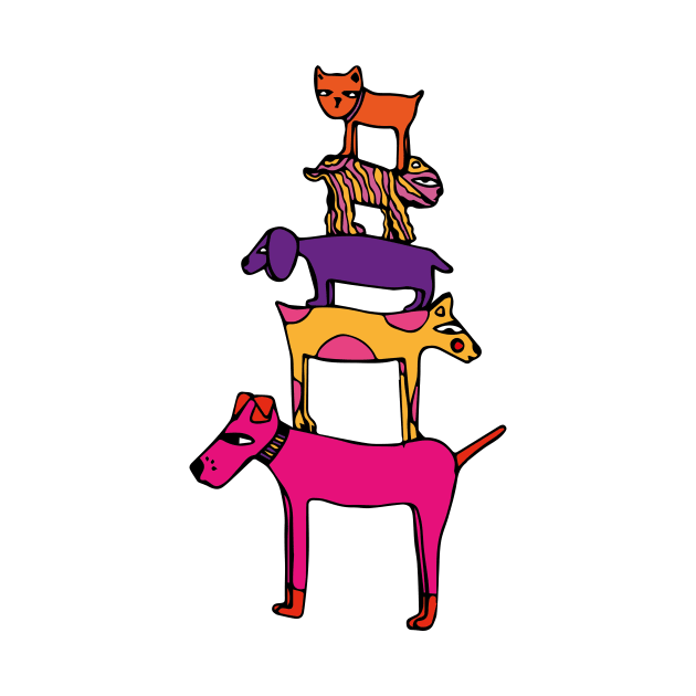 Dog pyramide by futurionism