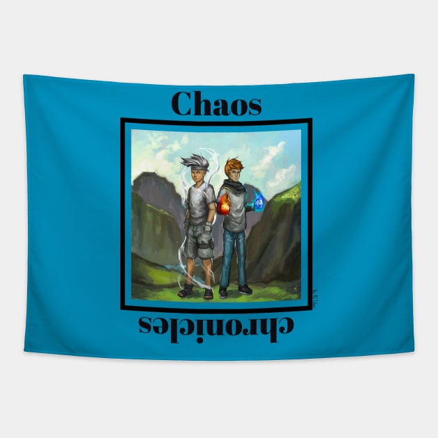 Chaos Chronicles (Zephyr & Hugh) Painting Tapestry by RJ Tolson's Merch Store