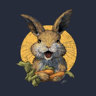 Happy Bunny Holding Carrots T-Shirt