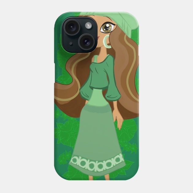 Little Green Vegan Girl Phone Case by OCDVampire