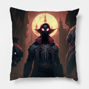 Spider-venom visits Yharnam in Bloodborne Pillow