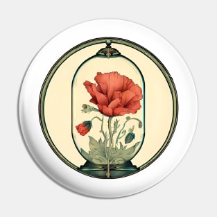 Poppy Bell Jar Pin