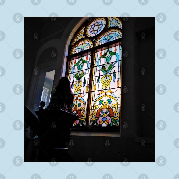 Girl in the Stained Glass window by Fitra Design