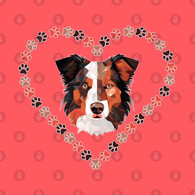 Sable & White Border Collie Love by StylishStoreHse