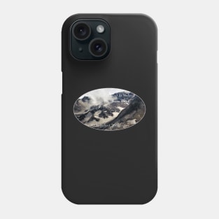 Mount St Helens lava dome closeup oval Phone Case