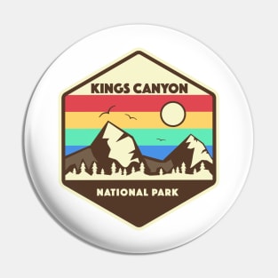 Kings Canyon National Park Retro Pin