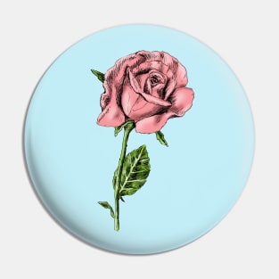 Rose Print Pin