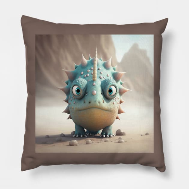 Sticky der stachlige Dinosaurier Pillow by EUWO