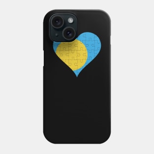 Palauan Jigsaw Puzzle Heart Design - Gift for Palauan With Palau Roots Phone Case