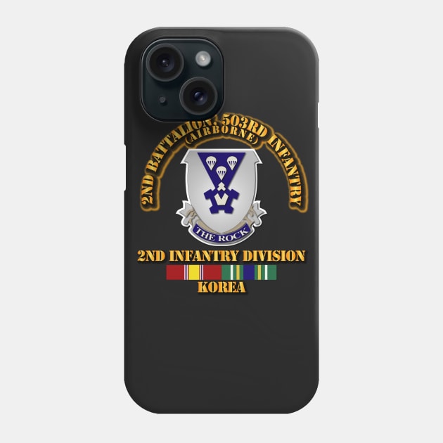 2nd Bn 503rd Infantry - Korea Svc Phone Case by twix123844