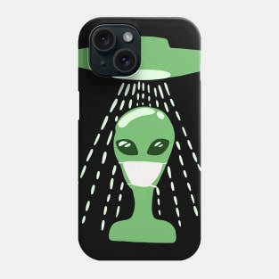 Alien In Face Mask - Social Distancing Quarantine Drawing Phone Case