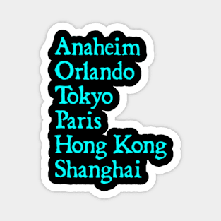 6 Magical Cities Magnet