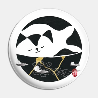 Zen Cat Kintsugi Pin