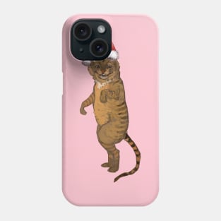 funny cat posing for Christmas cat person gift Phone Case